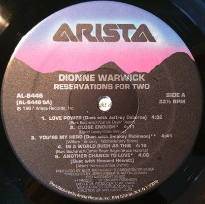 Dionne* - Reservations For Two (LP, Album)