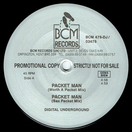 Digital Underground : Packet Man (12", Promo)