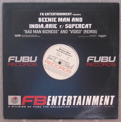Beenie Man And India.Arie F/ Supercat* - Bad Man Bizness / Video (Remix) (12", Promo)