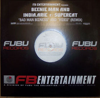 Beenie Man And India.Arie F/ Supercat* - Bad Man Bizness / Video (Remix) (12", Promo)