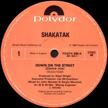 Shakatak : Down On The Street (12", Gen)