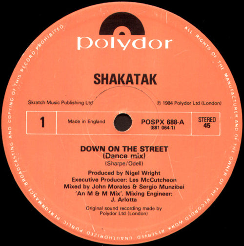 Shakatak : Down On The Street (12", Gen)