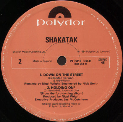 Shakatak : Down On The Street (12", Gen)