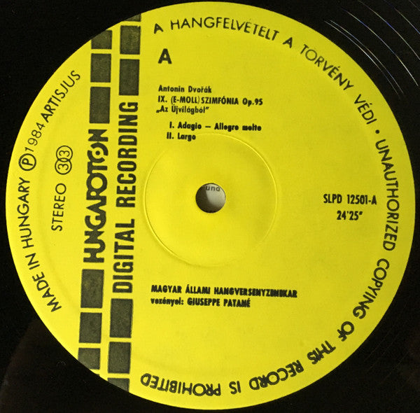 Antonín Dvořák, Hungarian State Orchestra, Giuseppe Patanè - Symphony No. 9 (LP, RP, Dig)