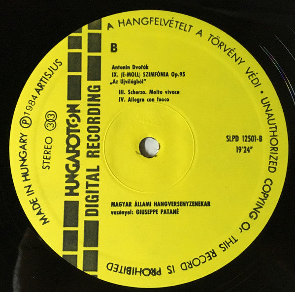 Antonín Dvořák, Hungarian State Orchestra, Giuseppe Patanè - Symphony No. 9 (LP, RP, Dig)