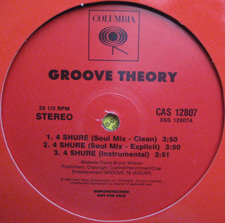 Groove Theory - 4 Shure (12", Promo)