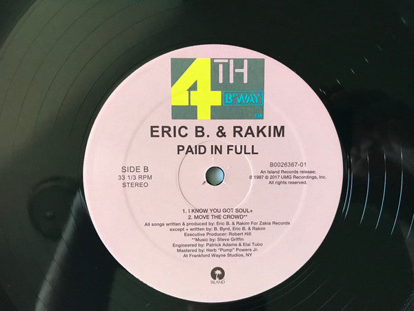 Eric B. & Rakim : Paid In Full (2xLP, Album, RE)