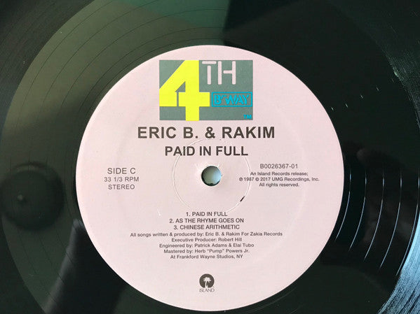 Eric B. & Rakim : Paid In Full (2xLP, Album, RE)