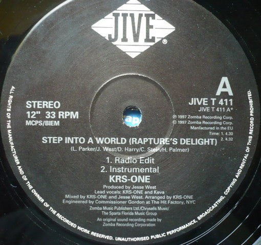 KRS-One : Step Into A World (Rapture's Delight) (12")
