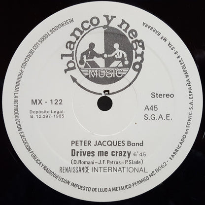 Peter Jacques Band - Drives Me Crazy (12", Maxi)