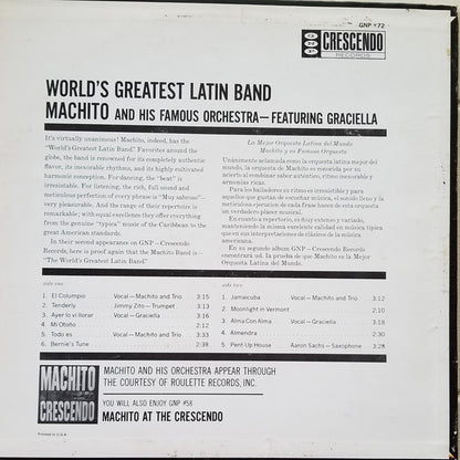 Machito And His Orchestra Featuring Graciela : World's Greatest Latin Band (LP, Album, RE)
