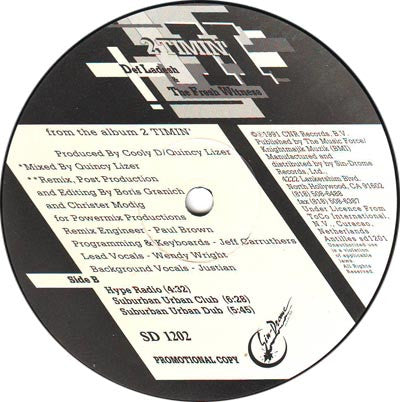 Def La Desh & The Fresh Witness - 2 Timin' (12", Promo)
