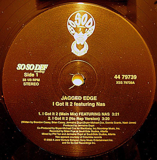 Jagged Edge Featuring Nas - I Got It 2 (12")