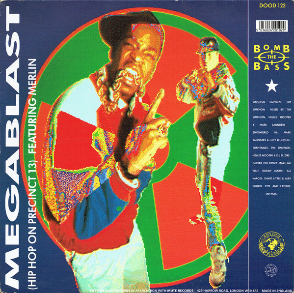 Bomb The Bass - Megablast (Hip Hop On Precinct 13) / Don't Make Me Wait (12", Red)