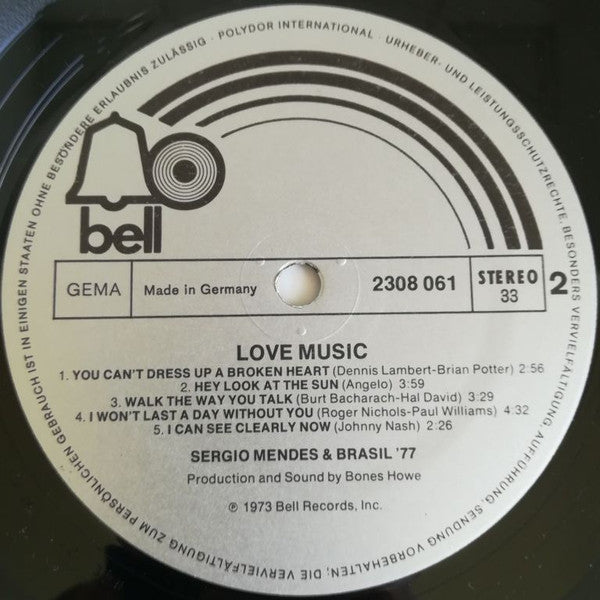 Sergio Mendes & Brasil '77* - Love Music (LP, Album)