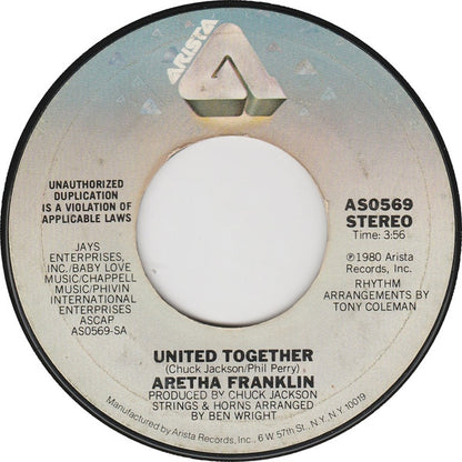 Aretha Franklin : United Together / Take Me With You (7", Single)