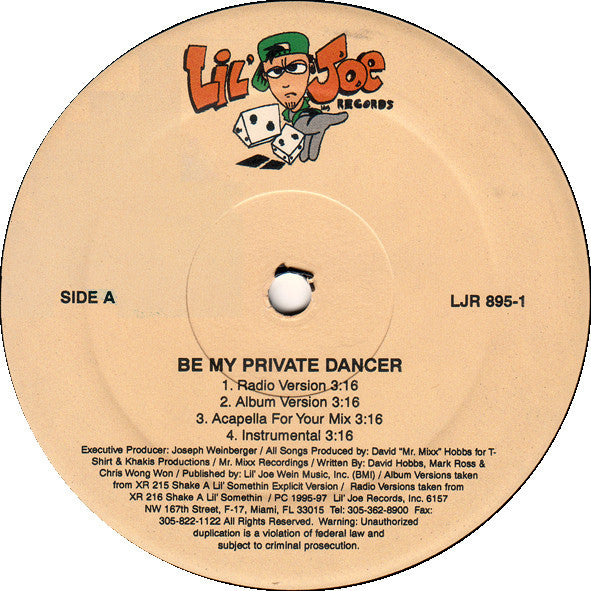 The 2 Live Crew - Be My Private Dancer / Table Dance (12")