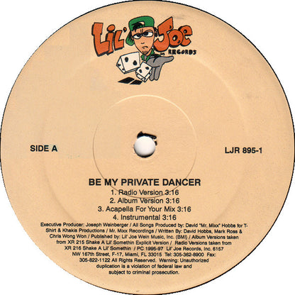 The 2 Live Crew - Be My Private Dancer / Table Dance (12")