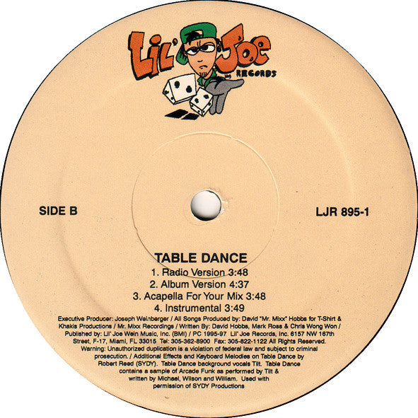 The 2 Live Crew - Be My Private Dancer / Table Dance (12")