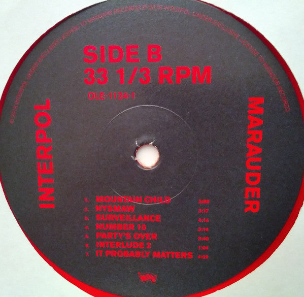 Interpol : Marauder (LP, Album, Ltd, Red)