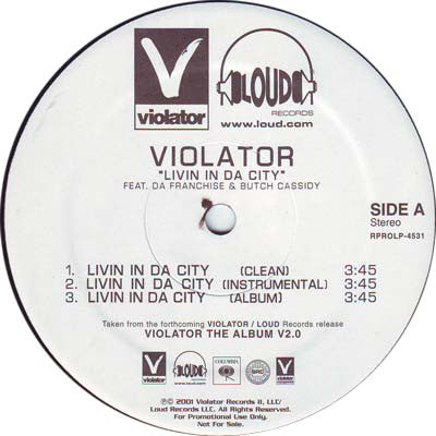 Violator (3) : Livin In Da City / Come Thru (12", Promo)