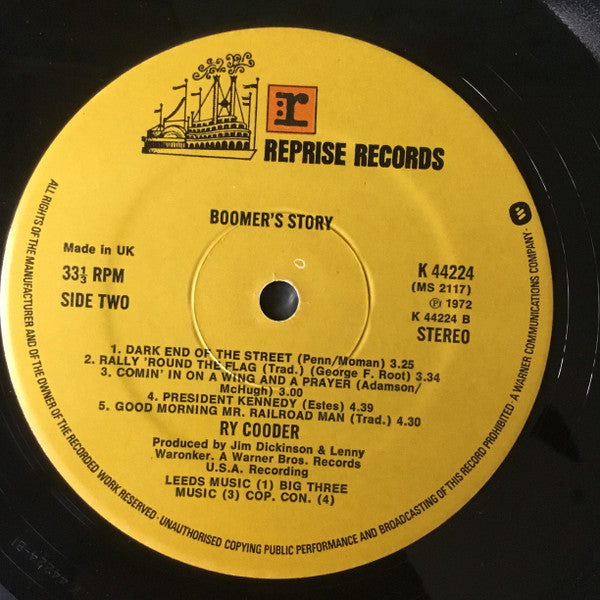 Ry Cooder - Boomer's Story (LP, Album, RP)
