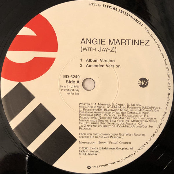 Angie Martinez With Jay-Z : Mi Amor (12", Single, Promo)