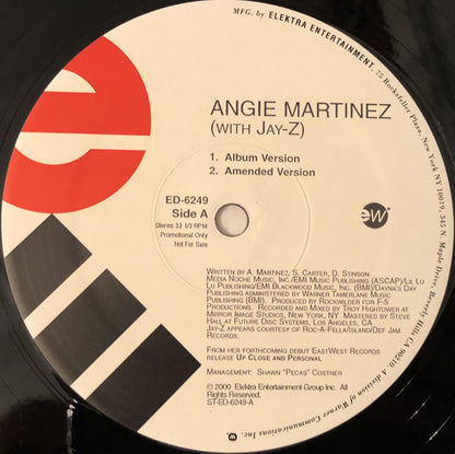 Angie Martinez With Jay-Z : Mi Amor (12", Single, Promo)