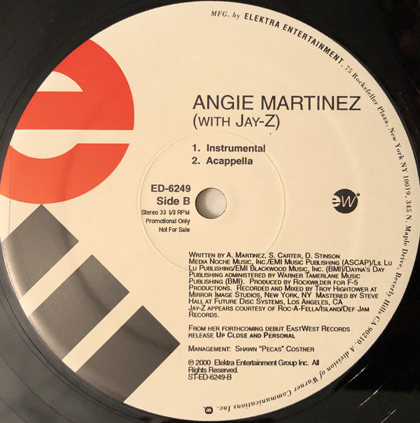 Angie Martinez With Jay-Z : Mi Amor (12", Single, Promo)