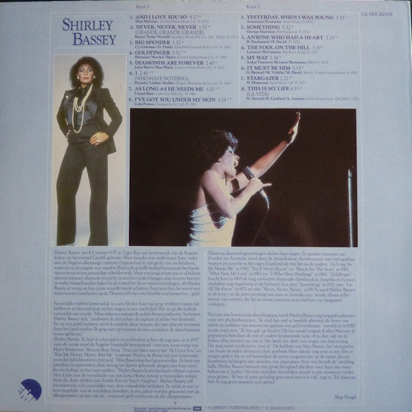 Shirley Bassey - Onvergetelijke Hits (LP, Comp)