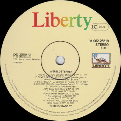Shirley Bassey - Onvergetelijke Hits (LP, Comp)