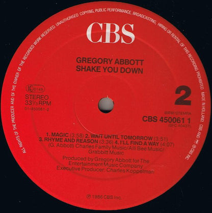 Gregory Abbott : Shake You Down (LP, Album)