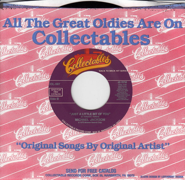 Michael Jackson : We're Almost There / Just A Little Bit Of You (7", Single, RE)