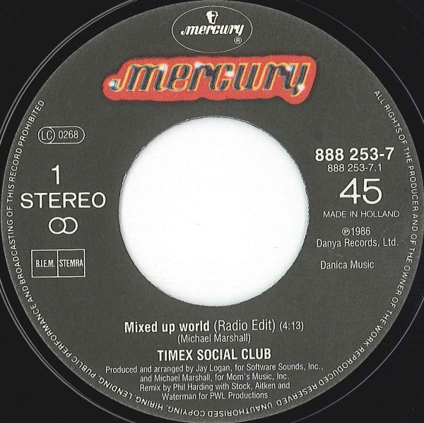Timex Social Club - Mixed Up World (7", Single)
