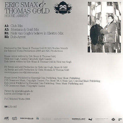 Eric Smax & Thomas Gold : House Arrest (12")