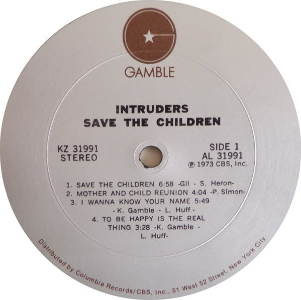The Intruders : Save The Children (LP, Album, San)