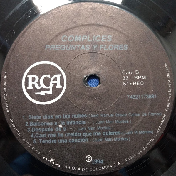 Cómplices - Preguntas Y Flores (LP, Album)