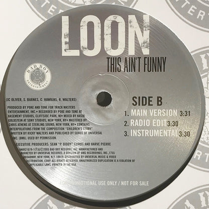 Loon : Down For Me (12", Promo)