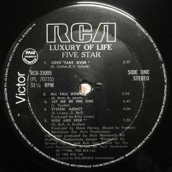 Five Star : Luxury Of Life (LP, Album)