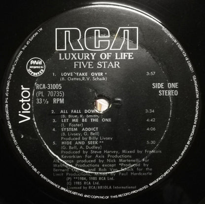 Five Star : Luxury Of Life (LP, Album)