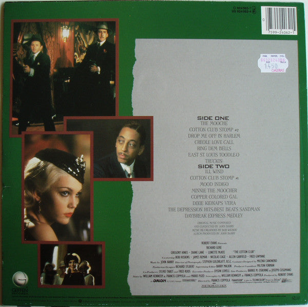 John Barry : The Cotton Club (Original Music Soundtrack) (LP, Album, RE)