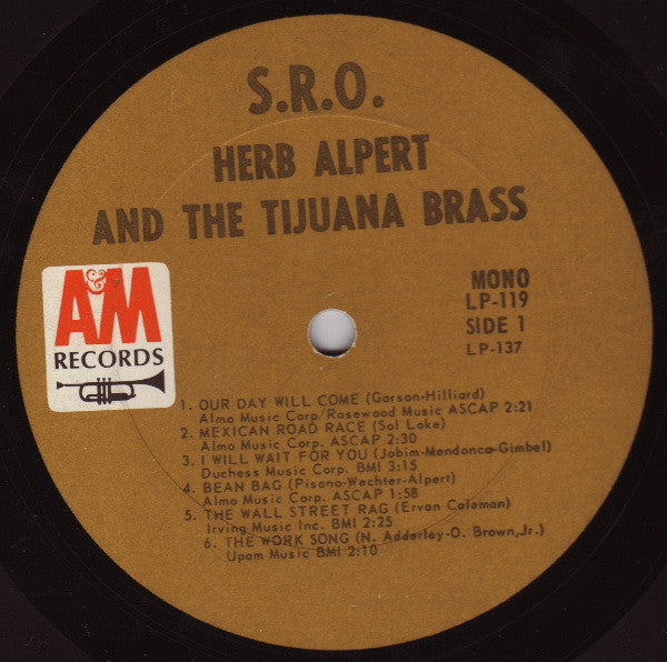 Herb Alpert & The Tijuana Brass : S.R.O. (LP, Album, Mono, Ter)