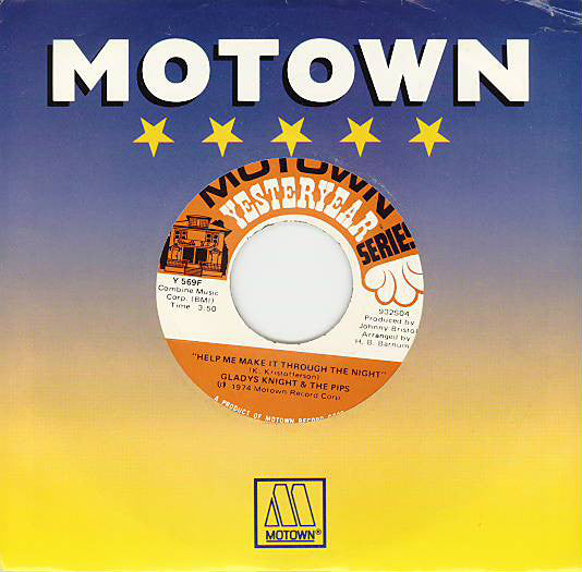 Gladys Knight And The Pips : Help Me Make It Through The Night (7", Single, RE)