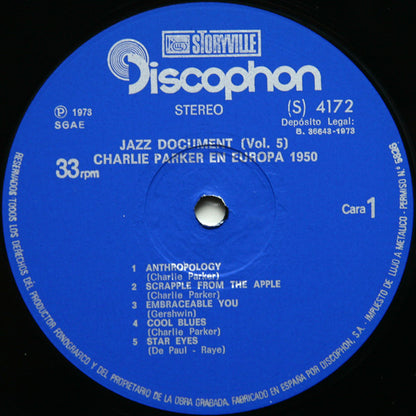 Charlie Parker - Charlie Parker En Europa 1950 (LP, Album)
