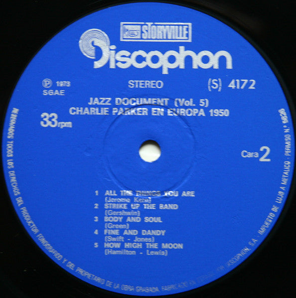 Charlie Parker - Charlie Parker En Europa 1950 (LP, Album)