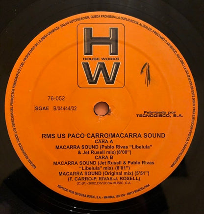 Rms Us Paco Carro : Macarra Sound (12")