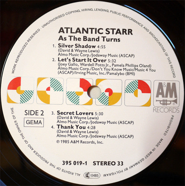 Atlantic Starr : As The Band Turns (LP, Album)