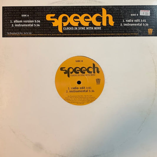 Speech - Clocks In Sync With Mine (12", Promo)