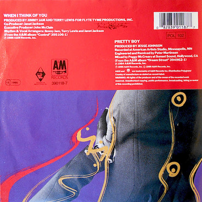 Janet Jackson : When I Think Of You (7", Single)