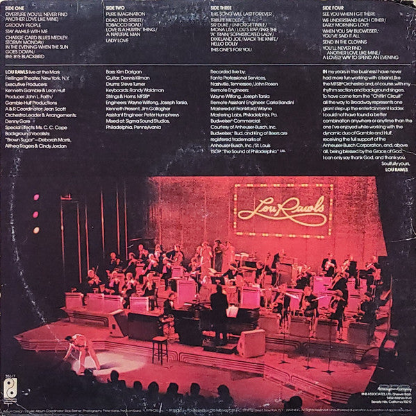 Lou Rawls - Live (2xLP, Album, San)